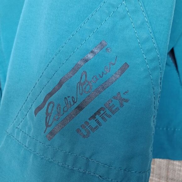 Vintage Eddie Bauer Teal Windbreaker Jacket Water-Resistant Performance - Picture 3 of 5